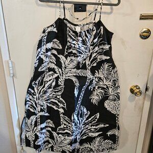 Black and White H&M Palm Tree Dress NWT